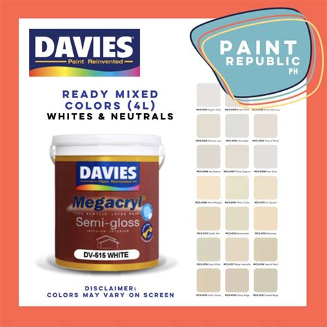 Ready Mixed Paint Colors .